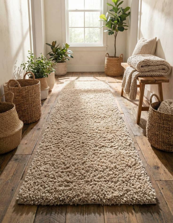 Detail image of  2' x 8' Zermatt Shag Runner Rug