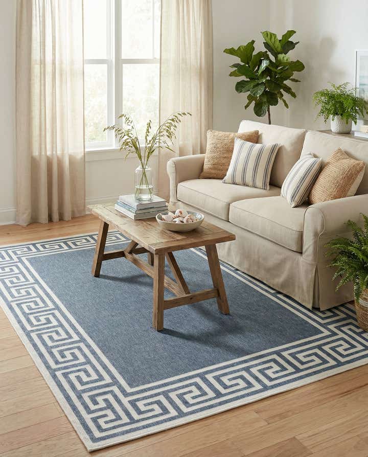 5' 3 x 8' Easy-Clean Coastal Indoor / Outdoor Rug