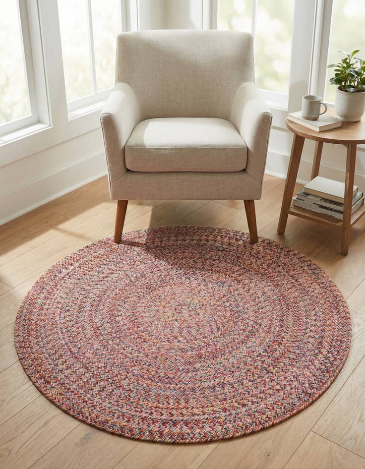 Detail image of 3' 3 x 3' 3 Easy-Clean Eco Verse Washable Indoor / Outdoor Round Rug