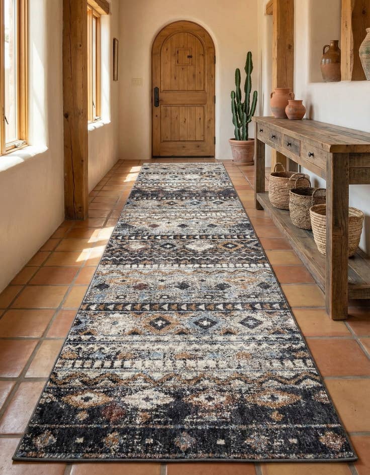 Detail image of 2' 7 x 12' Eco Southwestern Runner Rug