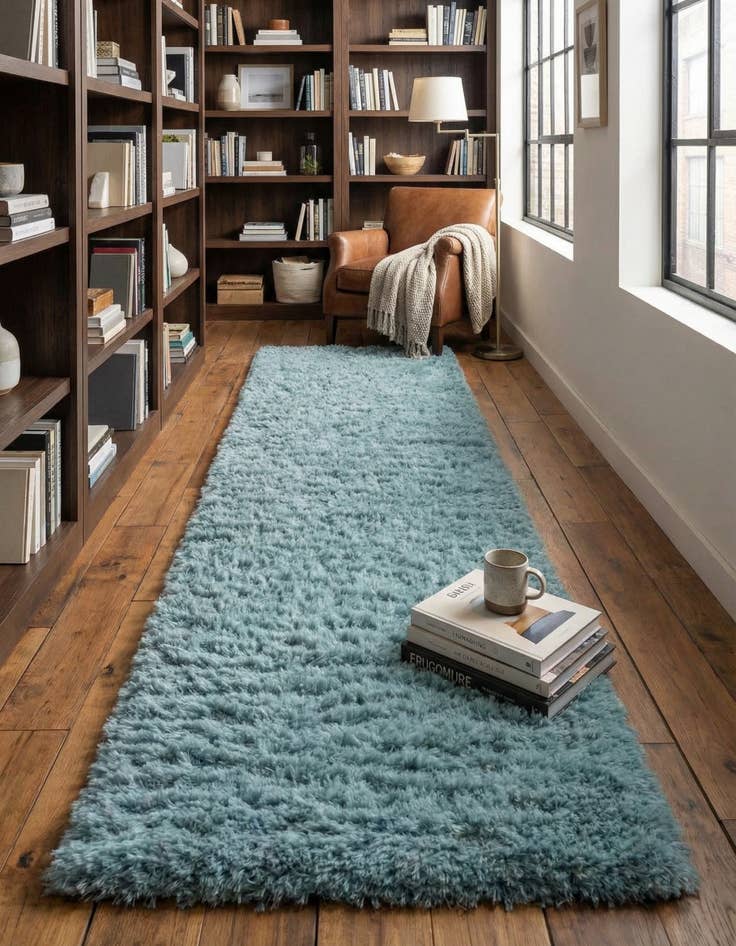 Detail image of 2' 7 x 10' Infinity Shag Runner Rug