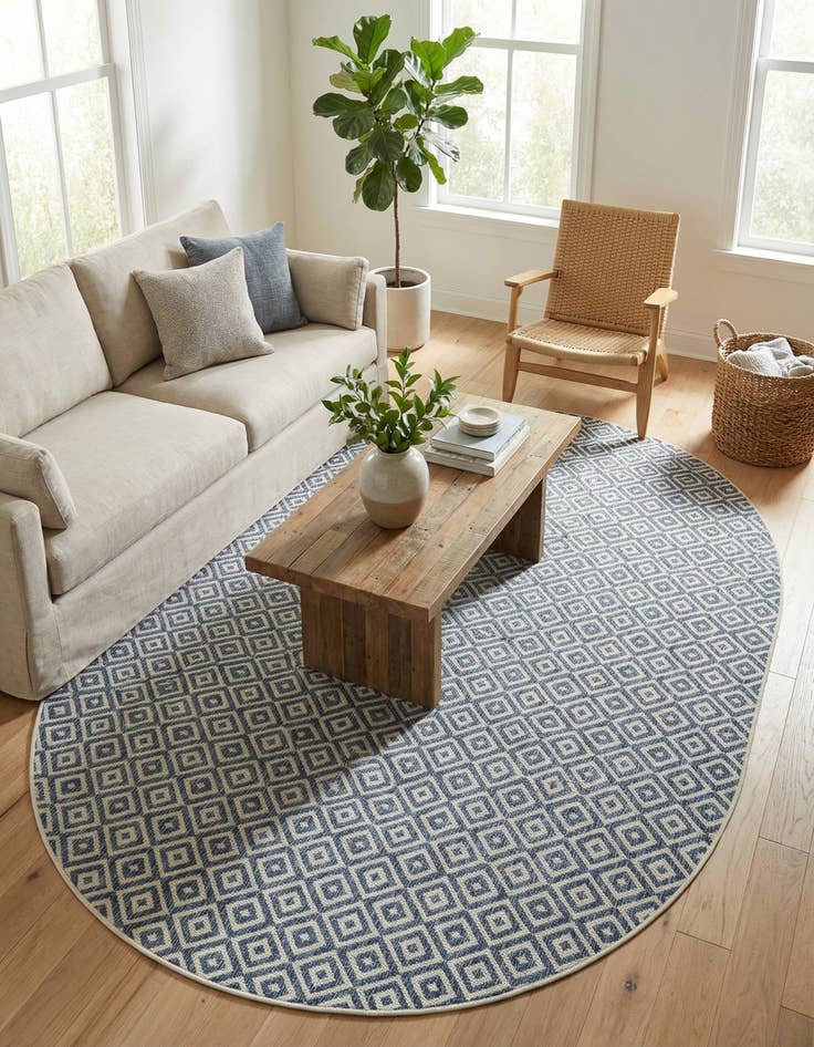 Detail image of 7' 10 x 10' Washable Jill Zarin Costa Rica Indoor / Outdoor Oval Rug