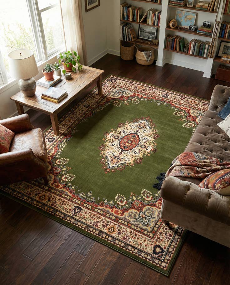 Detail image of 7' 10 x 10' Mashad Design Rug