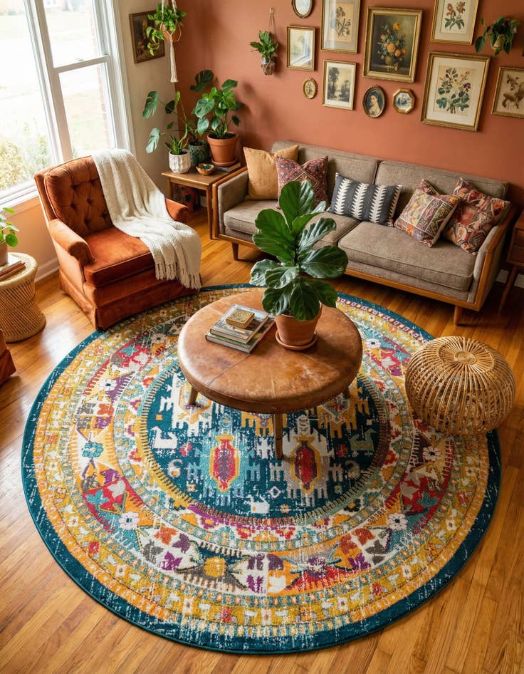 Detail image of 10' x 10' Carrington Round Rug