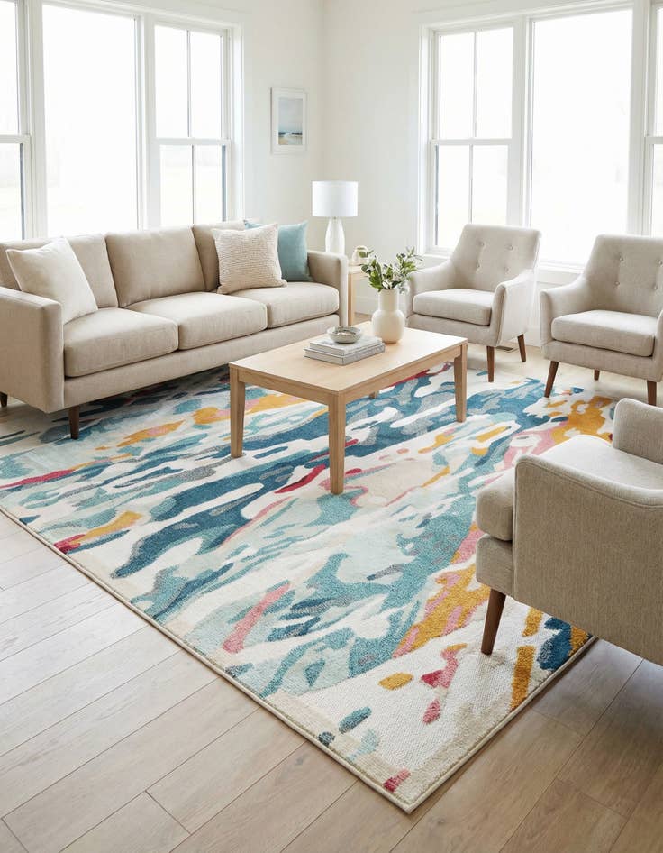 Detail image of 6' x 9' Easy-Clean Casablanca Indoor / Outdoor Rug