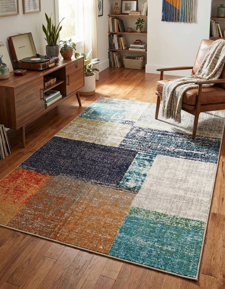 Detail image of 4' x 6' Washable Vivid Rug