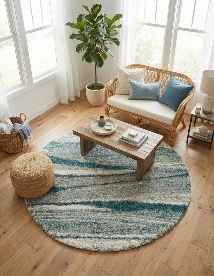 Detail image of 7' 10 x 7' 10 Soft Touch Shag Round Rug