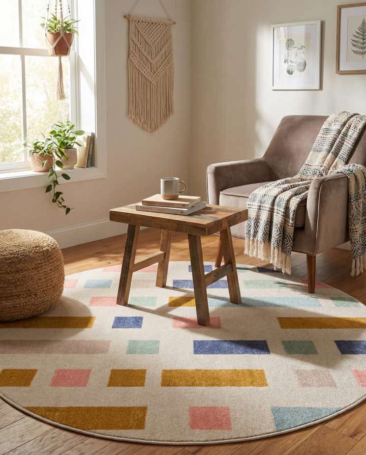 5' x 5' Lotus Round Rug