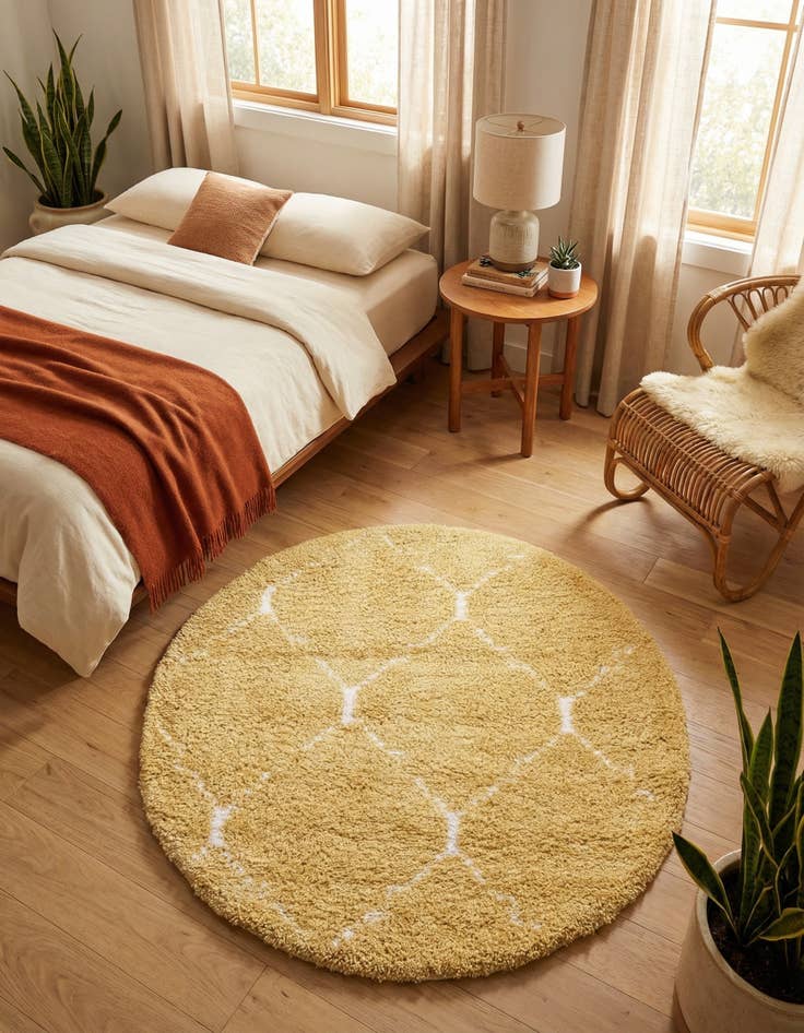 Detail image of 5' x 5' Marrakesh Shag Round Rug