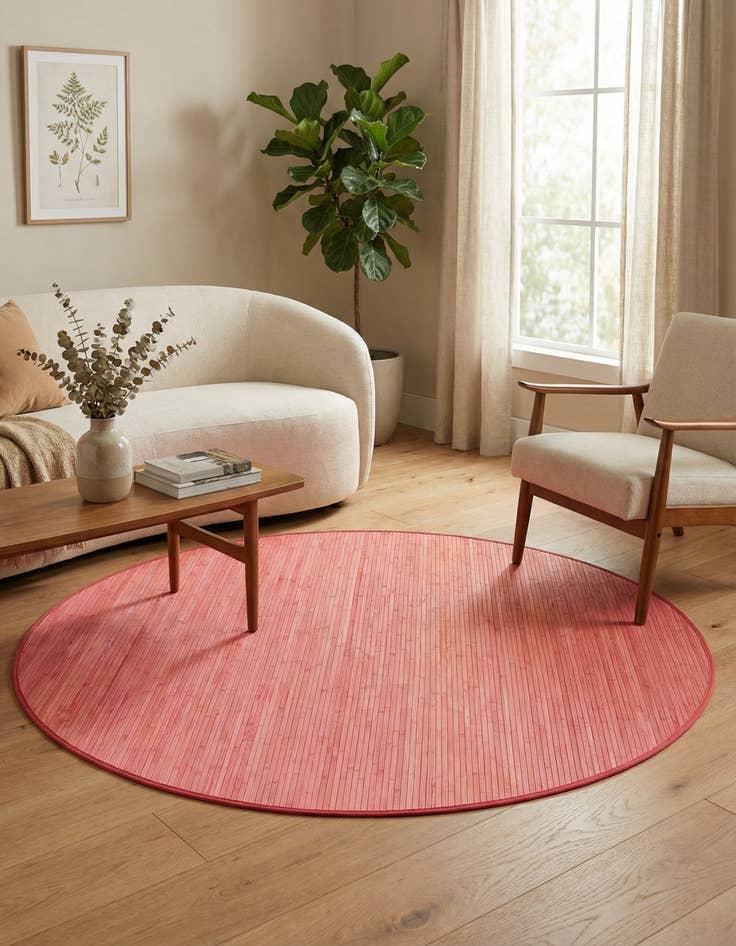 Detail image of 7' x 7' Bamboo Round Rug
