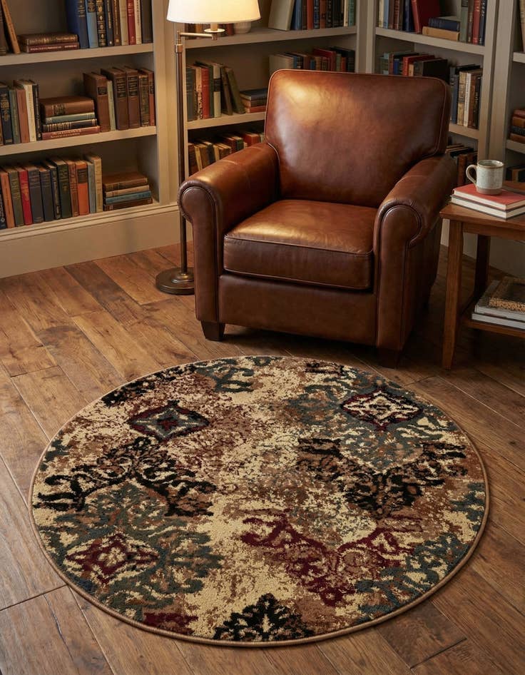 Detail image of 3' x 3' Coffee Shop Round Rug