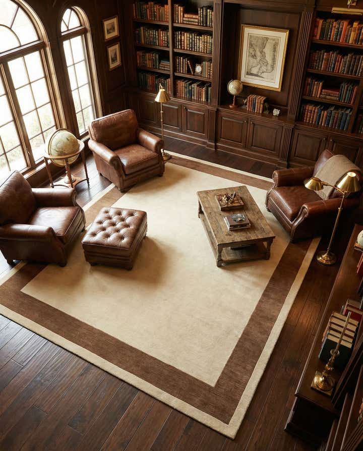 9' x 12' Jill Zarin Border Wool Rug