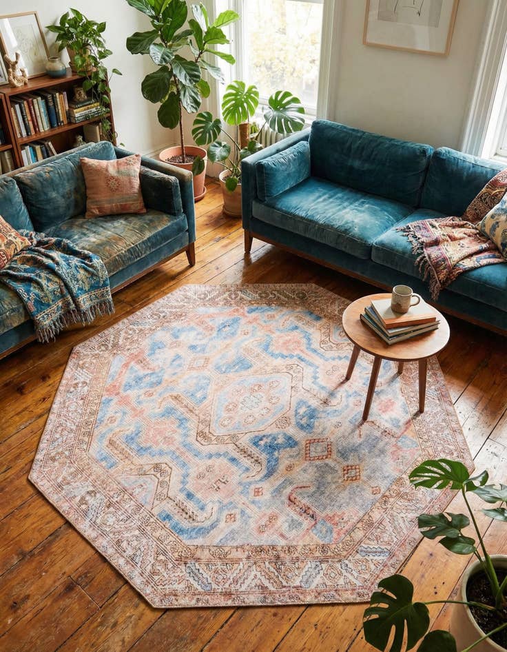 Detail image of 7' 6 x 7' 6 Timeless Octagon Rug