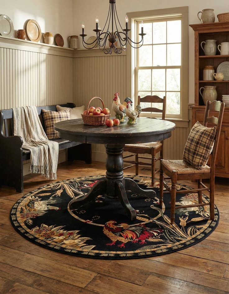 Detail image of 6' x 6' Country Round Rug