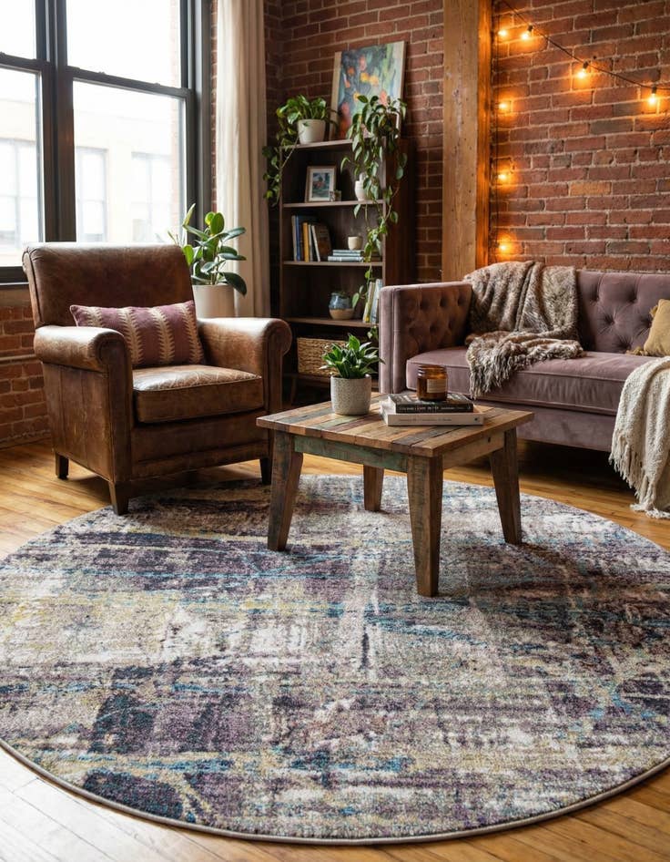 Detail image of Jill Zarin 5' 3 x 5' 3 Downtown Gramercy Round Rug