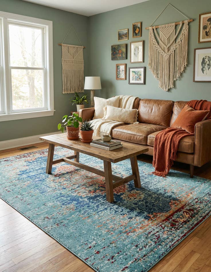 Detail image of 6' x 9' Washable Carnevale Rug