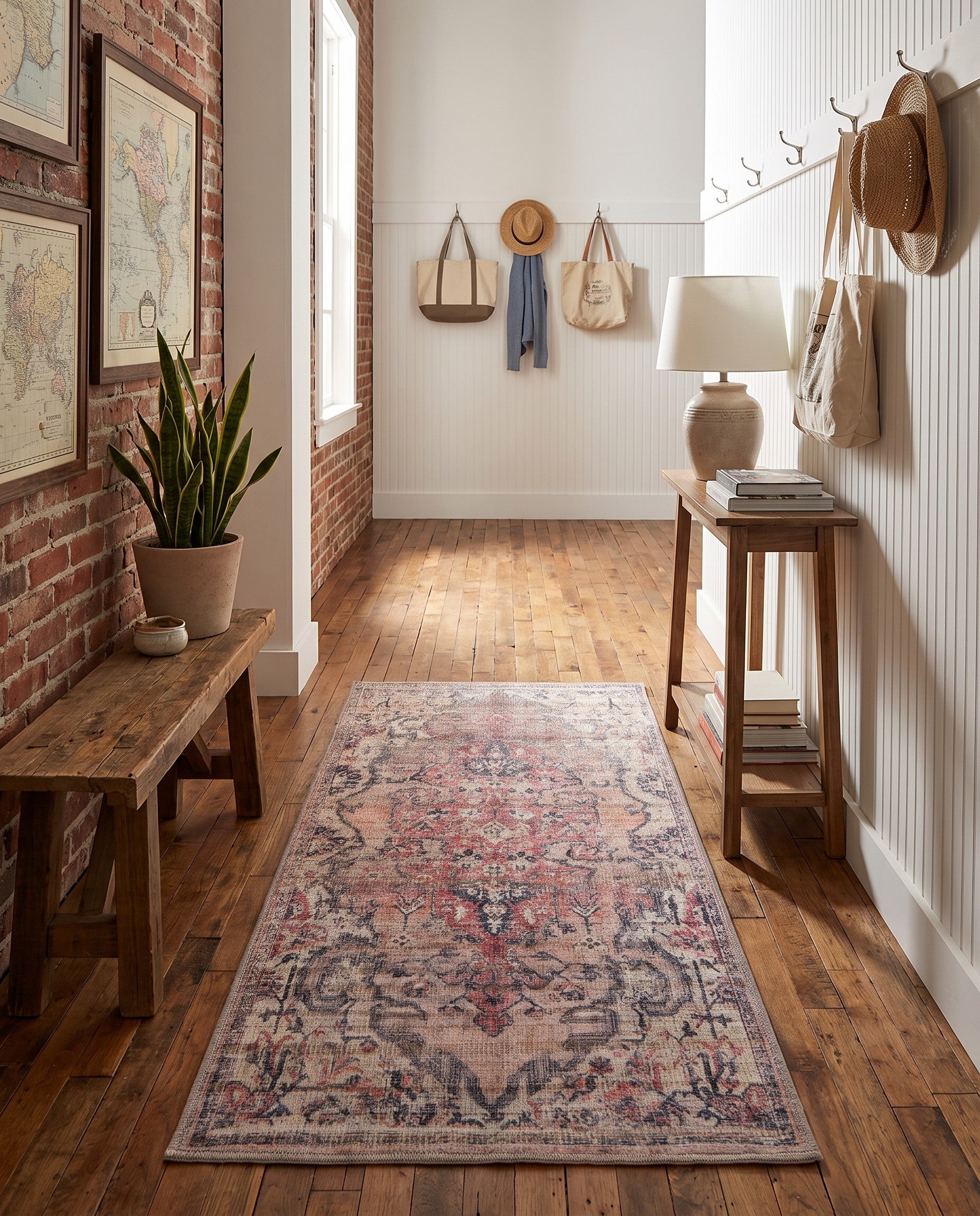 2' x 4' Washable Nostalgia Runner Rug