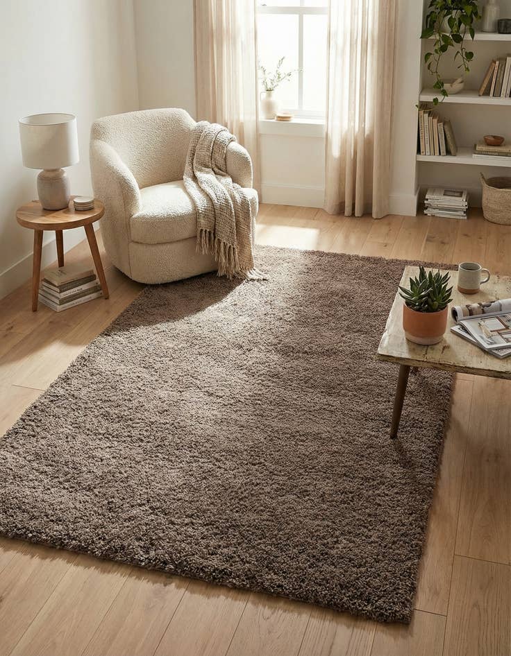 Detail image of 4' x 6' Solid Shag Rug