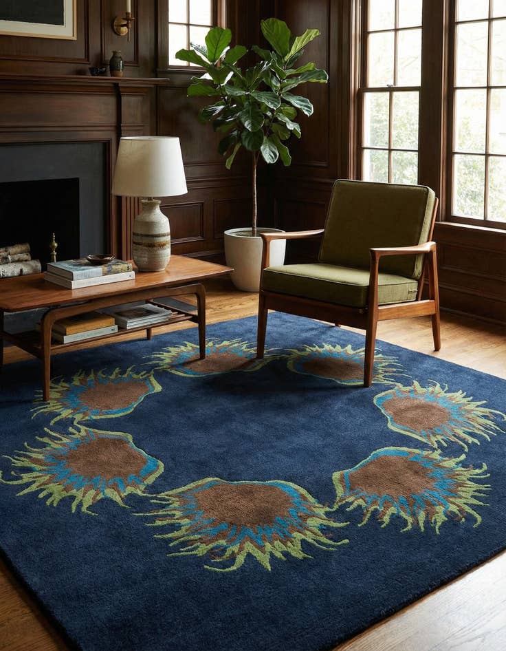 Detail image of 7' 5 x 7' 7 Luna Wool Square Rug