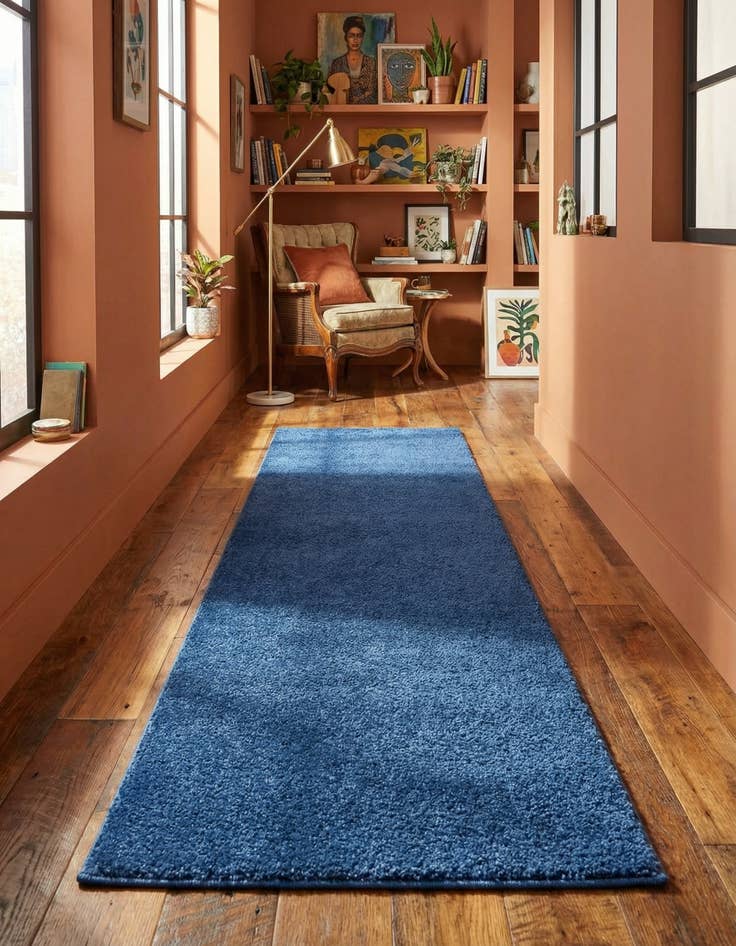 Detail image of 2' 2 x 13' Solid Frieze Runner Rug