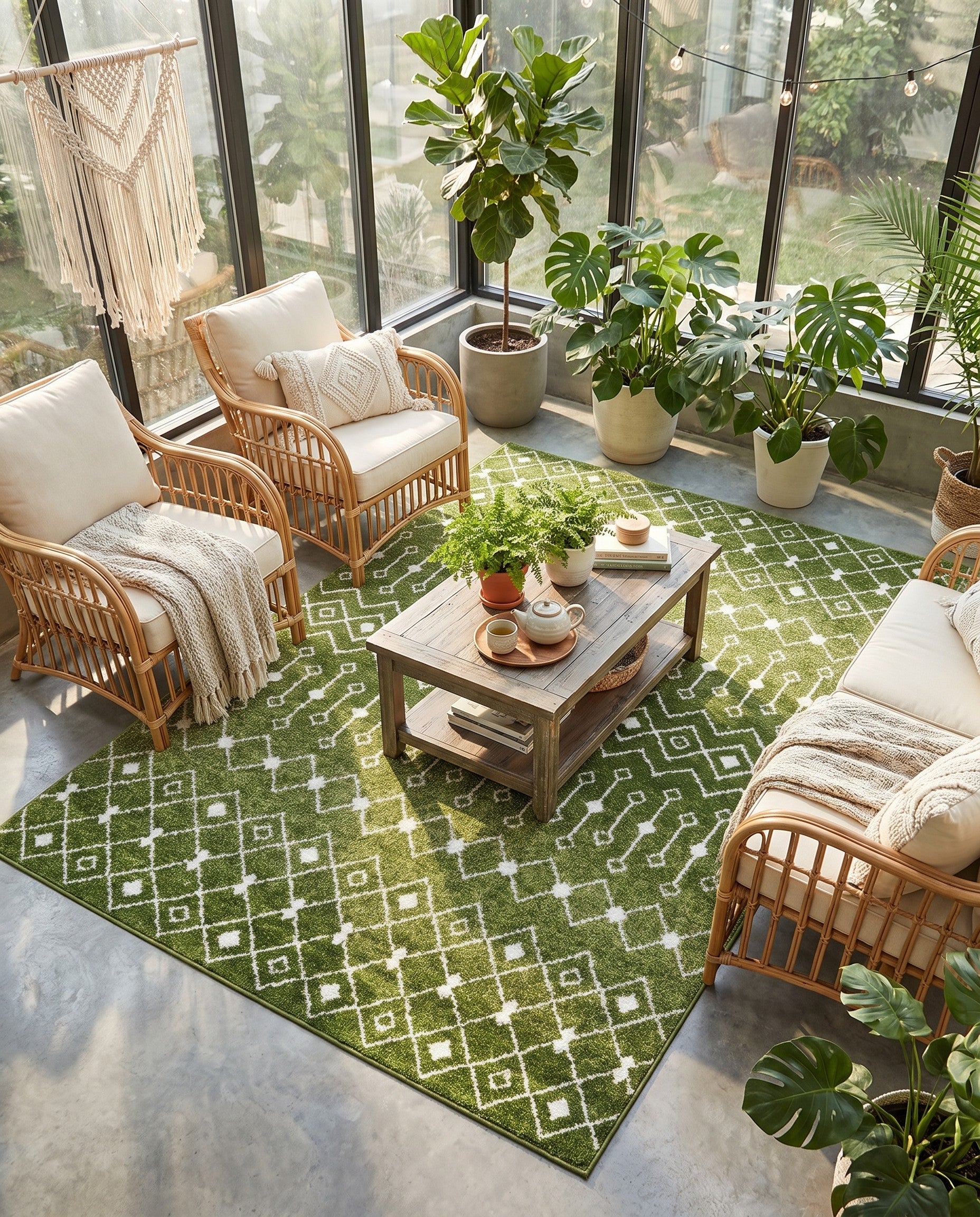 6' x 9' Moroccan Trellis Rug