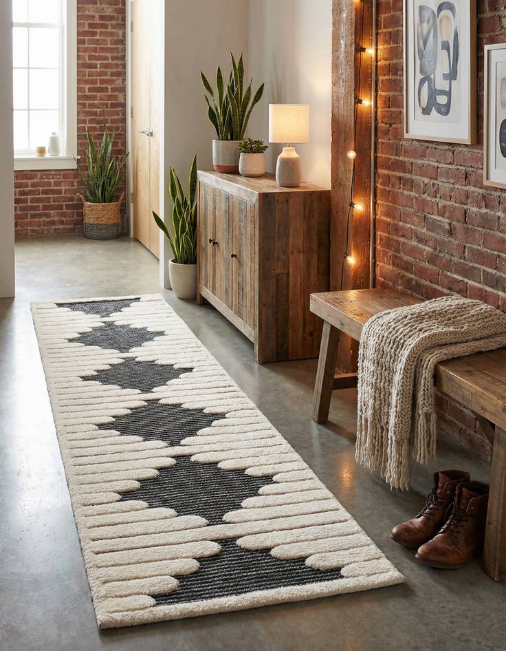 Detail image of 2' 7 x 8' Prismatic Runner Rug