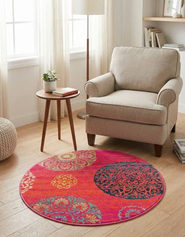 3' x 3' Azalea Round Rug