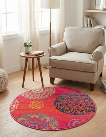 3' x 3' Azalea Round Rug