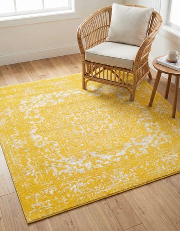 Yellow Arlington Square Rug