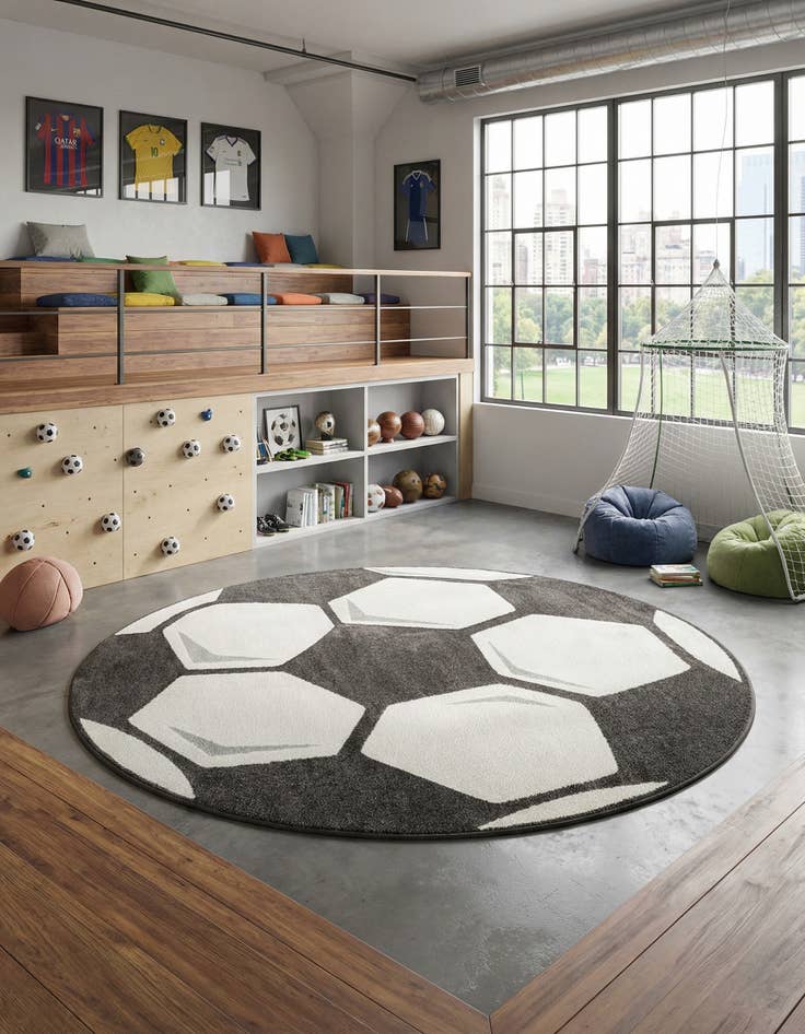 Detail image of 7' x 7' Whimsy Kids Round Rug