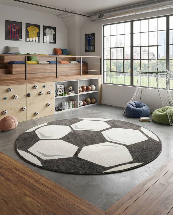 Detail image of 7' x 7' Whimsy Kids Round Rug
