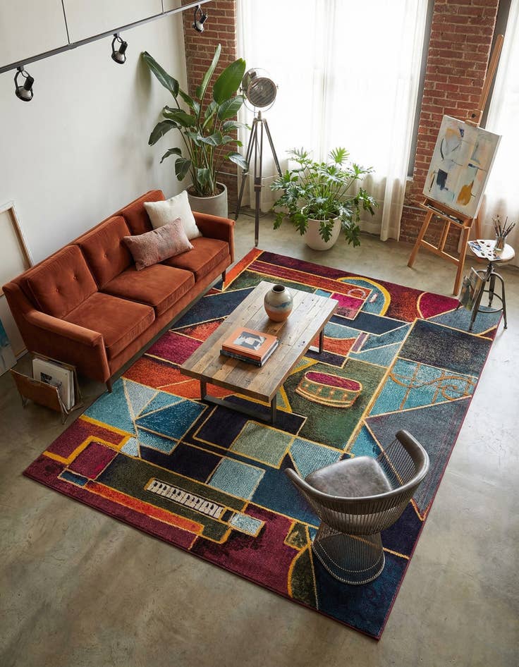 Detail image of 7' 10 x 10'  Washable Haerfest Rug