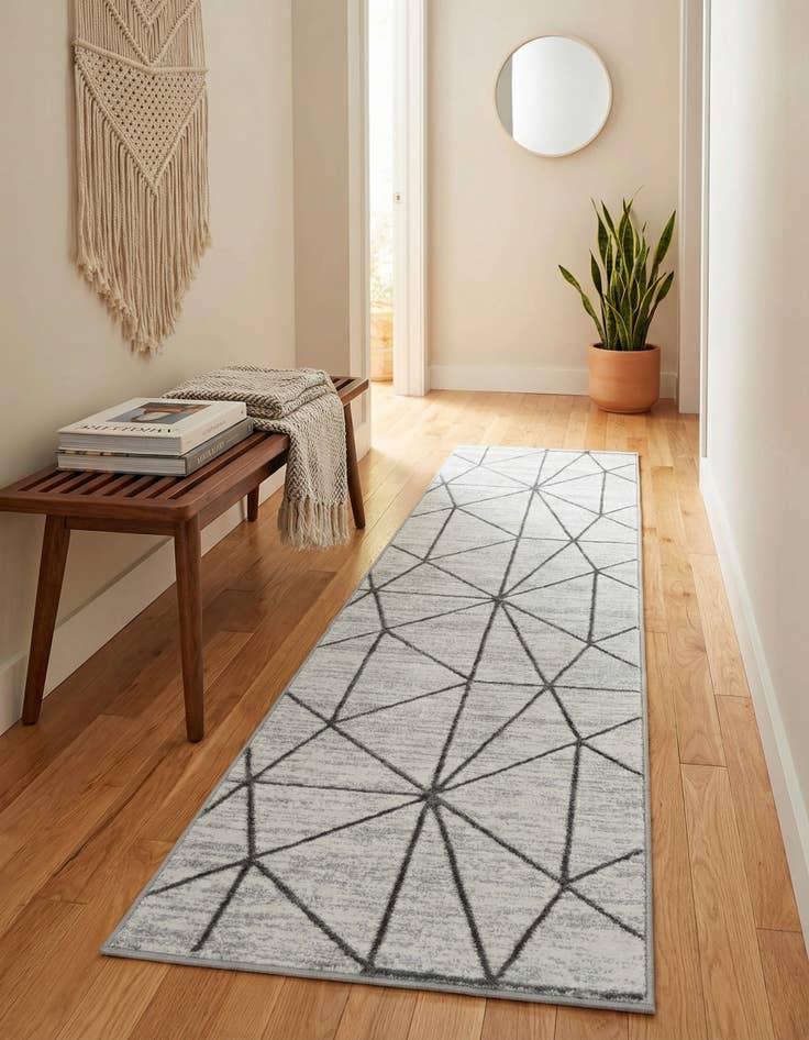 Detail image of 2' x 8' Lattice Trellis Runner Rug