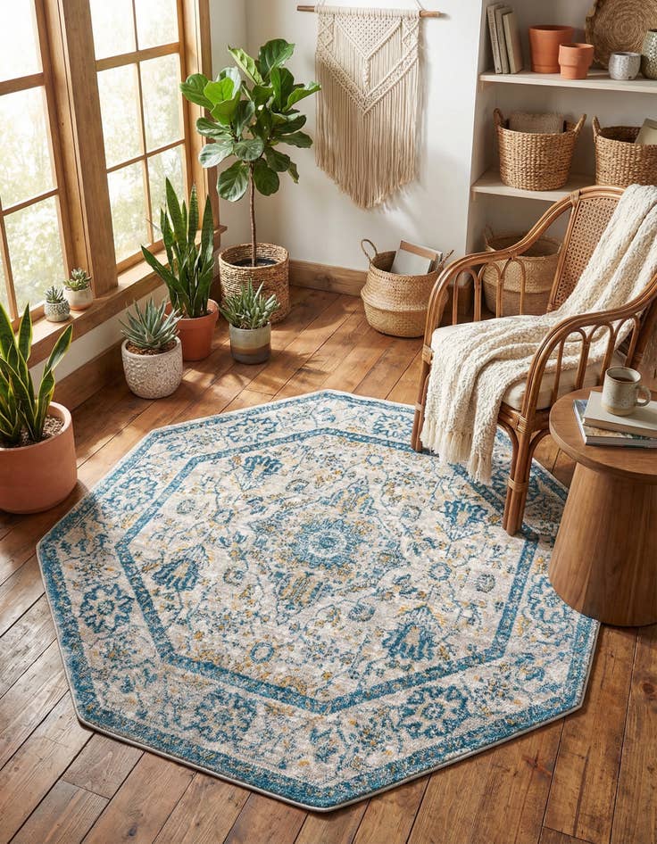 Detail image of 5' x 5' Lola Octagon Rug