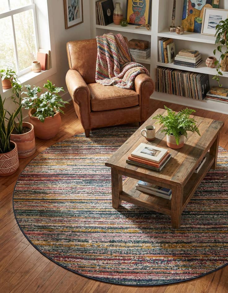 Detail image of 6' x 6' Gemstone Round Rug