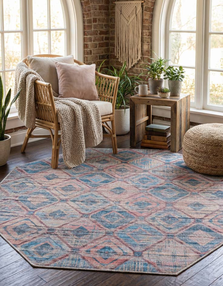 Detail image of 7' 10 x 7' 10 Washable Sisu Octagon Rug