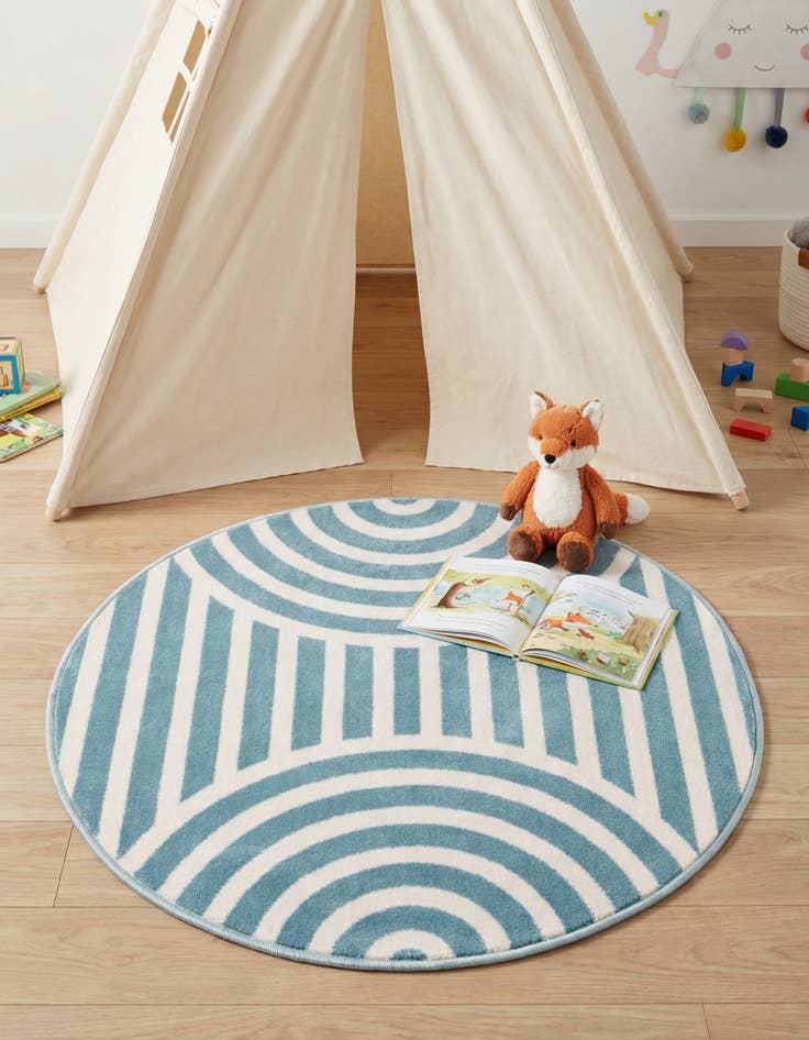 Detail image of 3' x 3' Whimsy Kids Round Rug