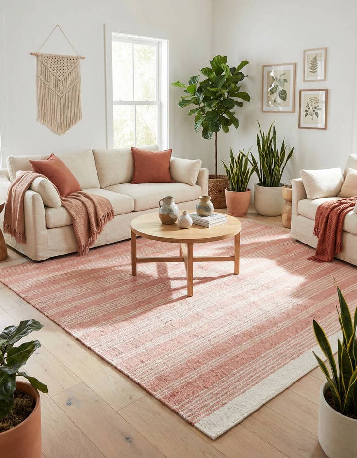 Detail image of 10' x 10'  Hand Woven Lariat Square Rug