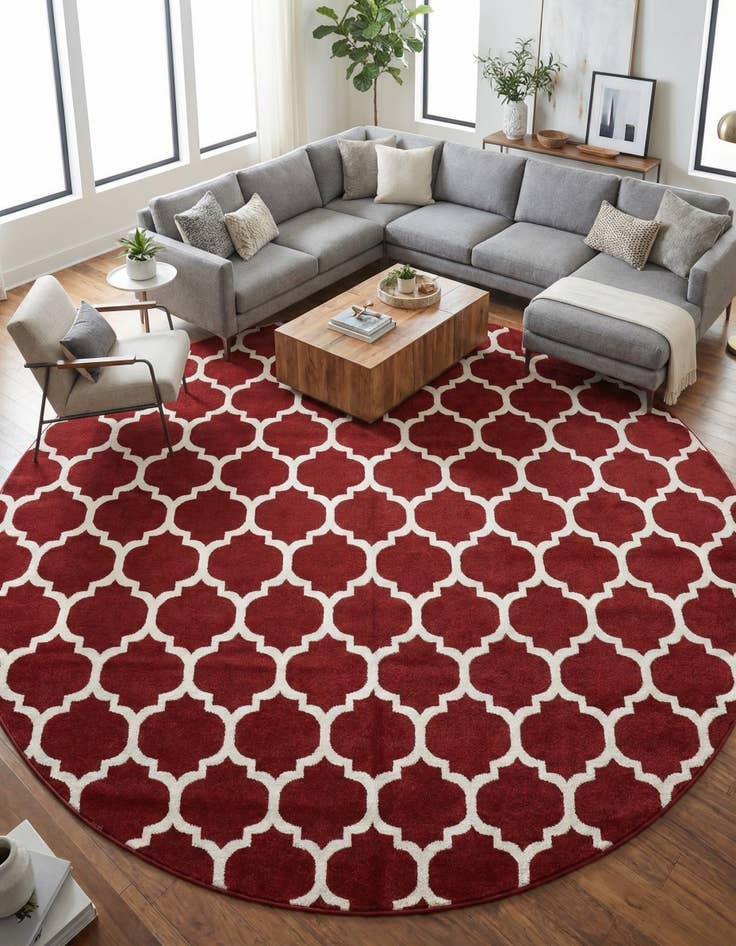 Detail image of 12' 2 x 12' 2 Trellis Round Rug