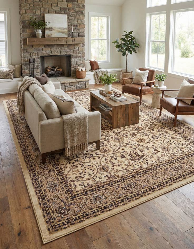 Detail image of 10' x 13' Kashan Design Rug