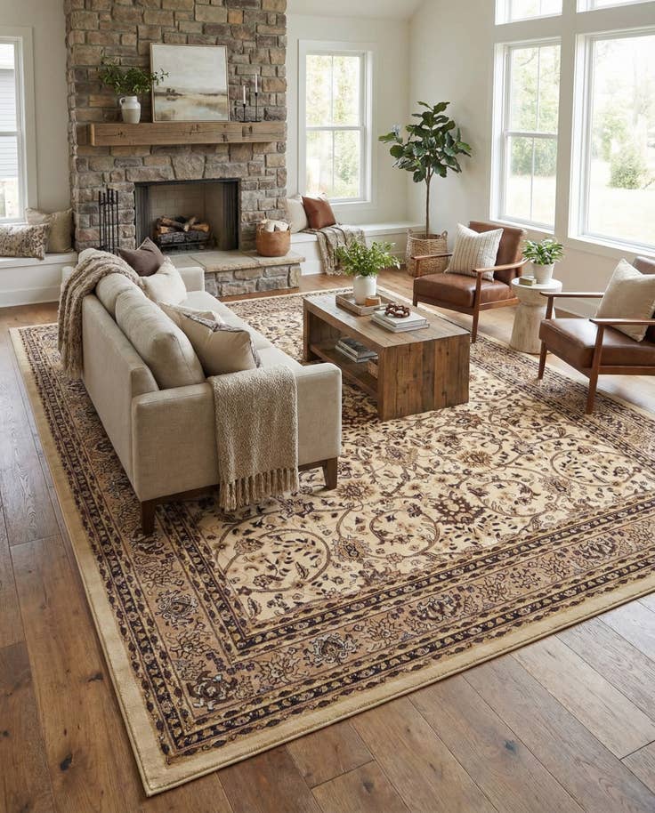 Detail image of 10' x 13' Kashan Design Rug
