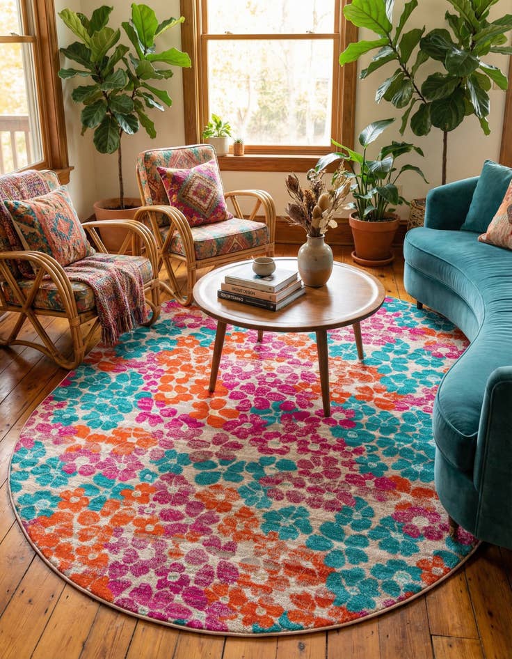 Detail image of  7' 10 x 10' Azalea Oval Rug