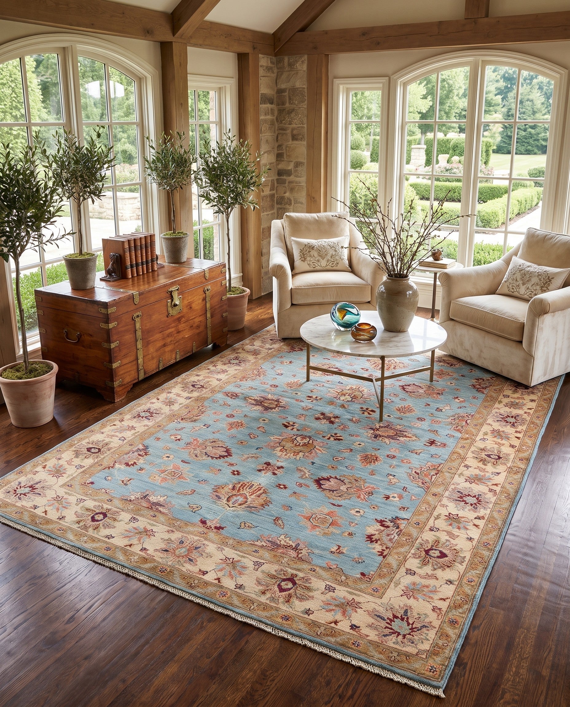 175cm x 240cm Hand Knotted Ziegler Rug