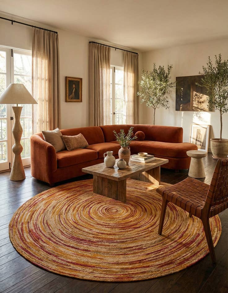 Detail image of 10' x 10' Handmade Braided Jute Round Rug