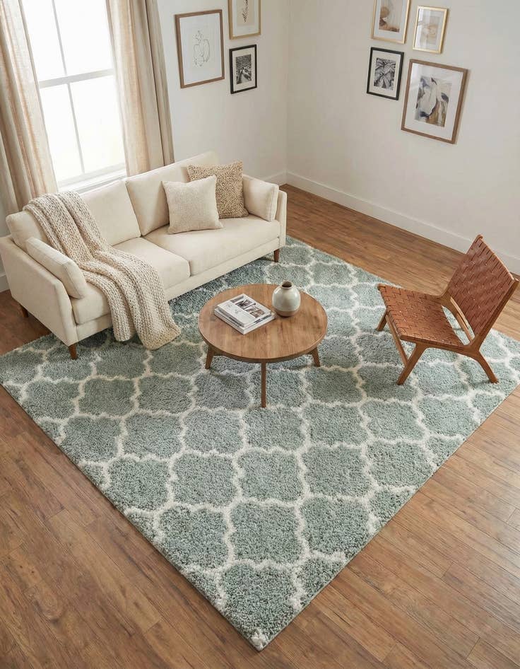 Detail image of 7' 10 x 7' 10 Moroccan Shag Square Rug