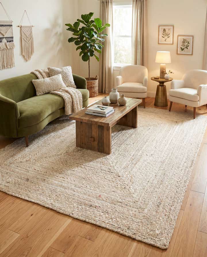 8' x 10' Handmade Braided Chindi Rug