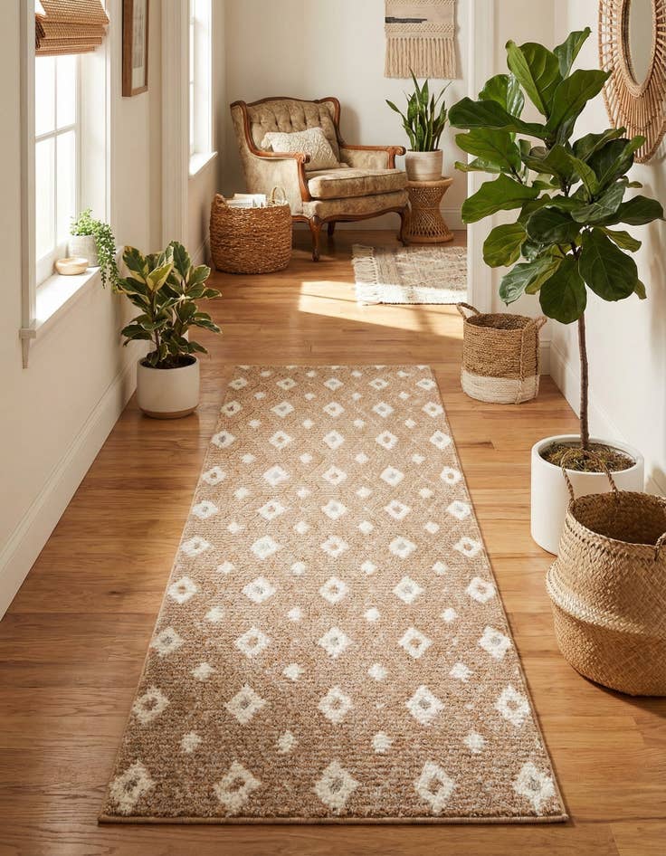 Detail image of 2' 7 x 10' Sepia Runner Rug