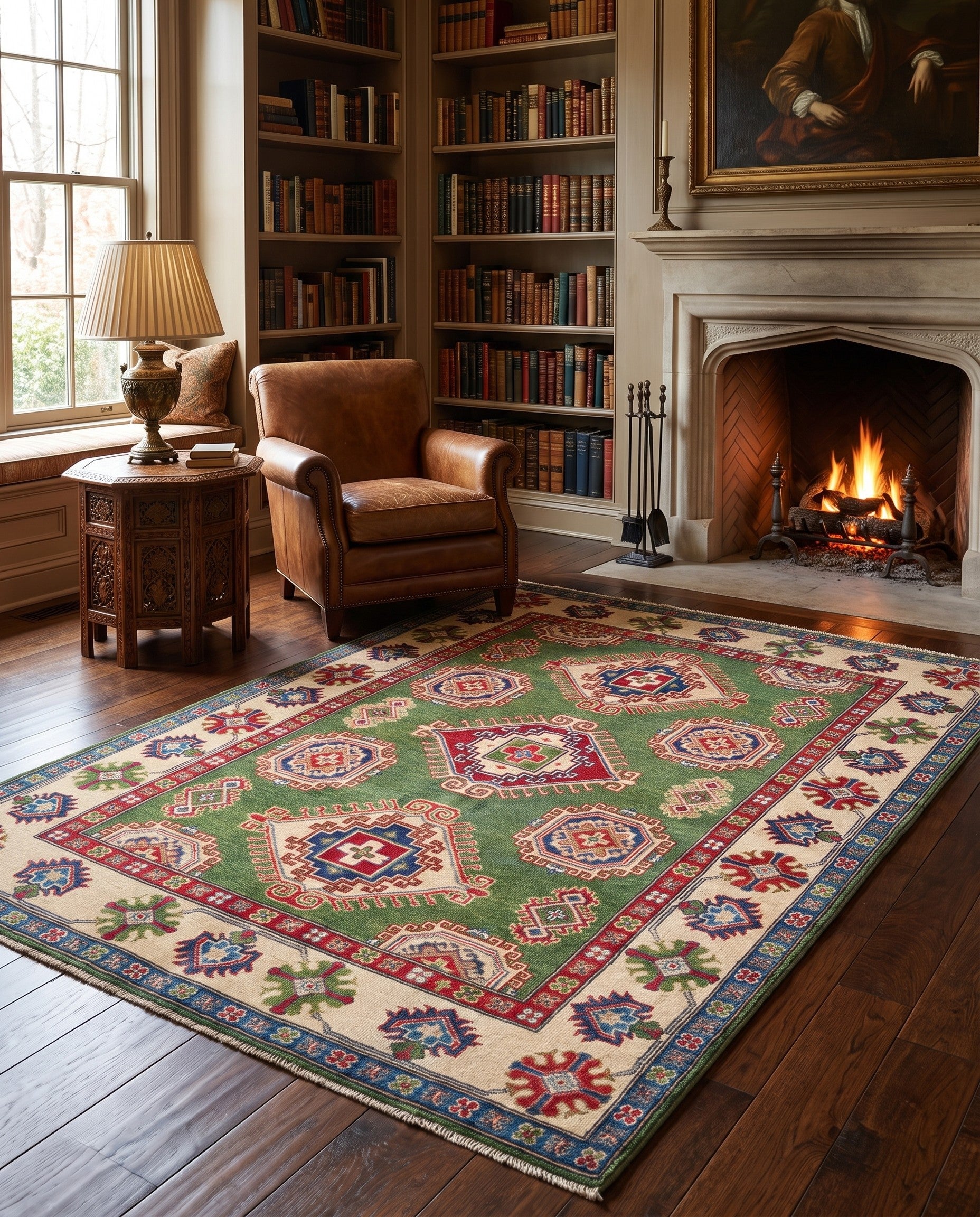 Detail image 3 of 11: 5' 1 x 6' 10 Hand Knotted Kazak Rug