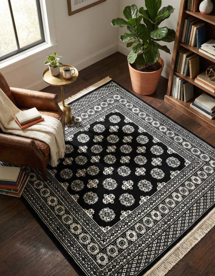 Detail image of 6' x 6' Bokhara Square Rug