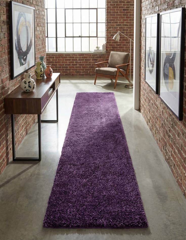 Detail image of  2' 7 x 10' Solid Frieze Runner Rug